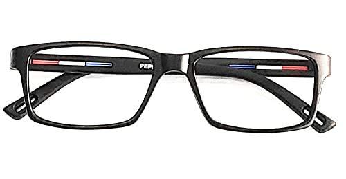 Glasswear Glasswear Bifocal Reading Glasses For Men And Women Distance Plano Reading All Powers Are Available Square Black Frame (Distance Plano/Reading +2.25, Non - Anti Glare Bifocal Glasses)