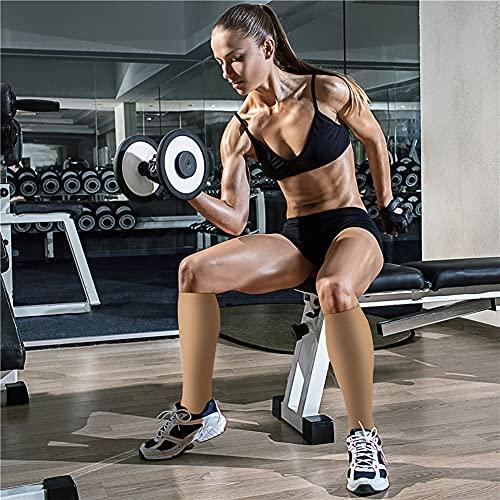 CHARMKING CHARMKING Compression Socks (3 Pairs) 15-20 mmHg is Best Athletic & Medical for Men & Women, Running, Flight, Travel, Nurses, Edema - Boost Performance, Blood Circulation & Recovery (S/M, Nude)