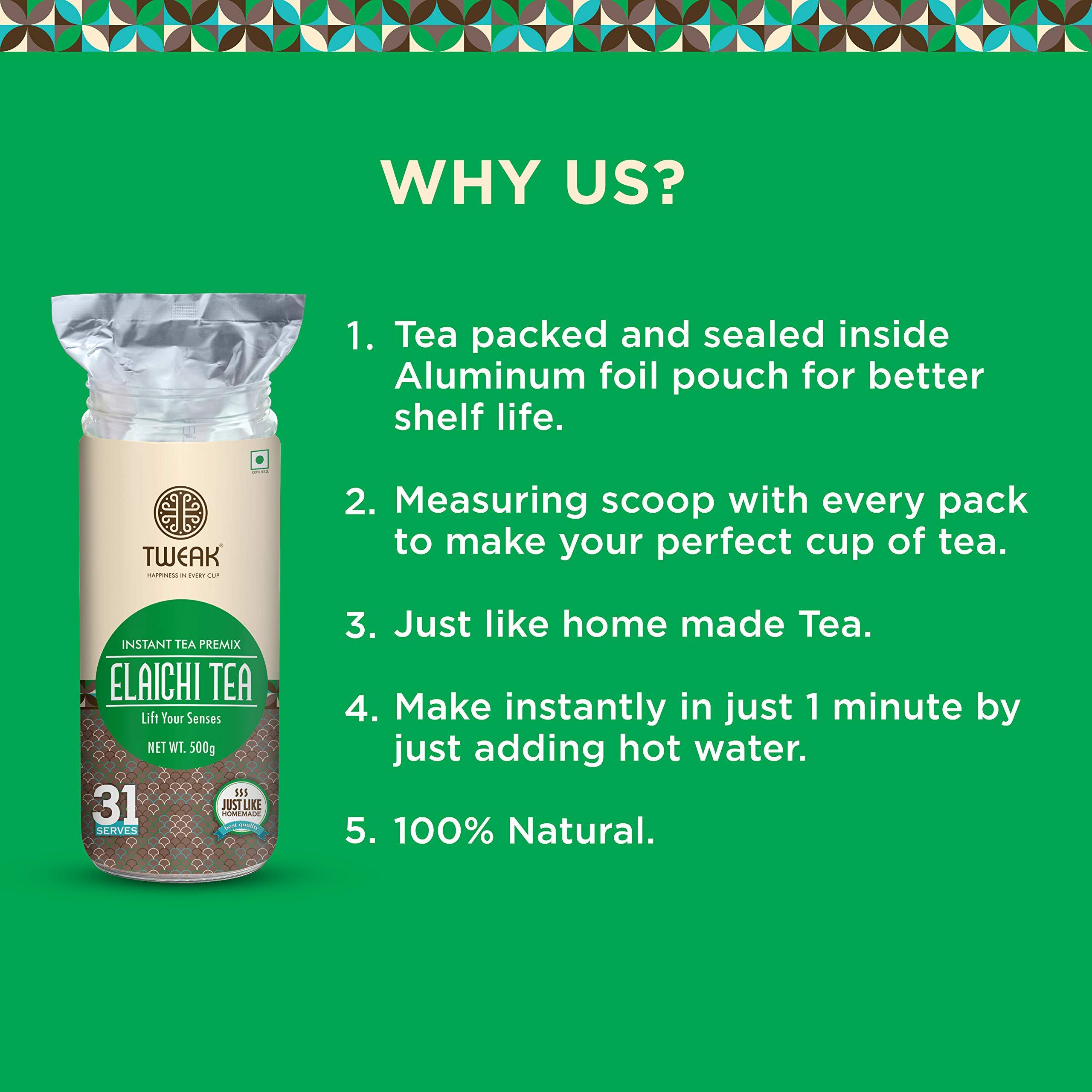 C.B.Shah & Co. TWEAK Instant Tea premix with Cardamom 500g x 2 jars