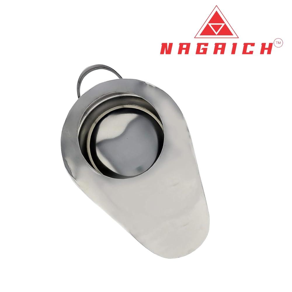 NAGAICH Nagaich Bedpans for Elderly Men, ale Bedpan Heavy Duty Smoothed Countoured for Bed-Bound Patient,Stainless Steel Bed pan for Medical Centers and Home Use stainless steel (pack of 1)
