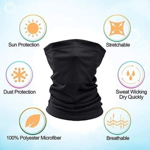 Generic Unisex Motorcycle Riding Bandana for Dust & Sun Protection, Lightweight Headband, Breathable Head Wrap, UV resistant, Biker Face Mask Fishing Hiking Running Cycling Black (1)