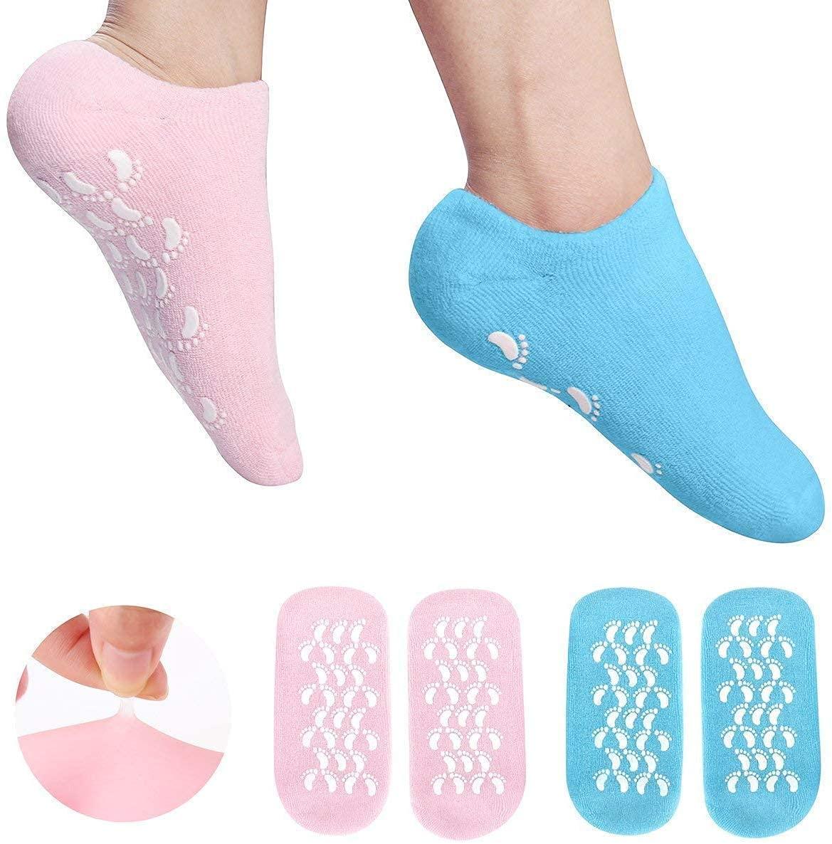 DMB STORE DMB STORE Silicon Socks Heel for Crack Spa Gel Socks for Women and Men, Feet Protector Crack Heel Repair Socks with Moisturizing Natural Oil and Vitamin E - Repair Dry Cracked Feet