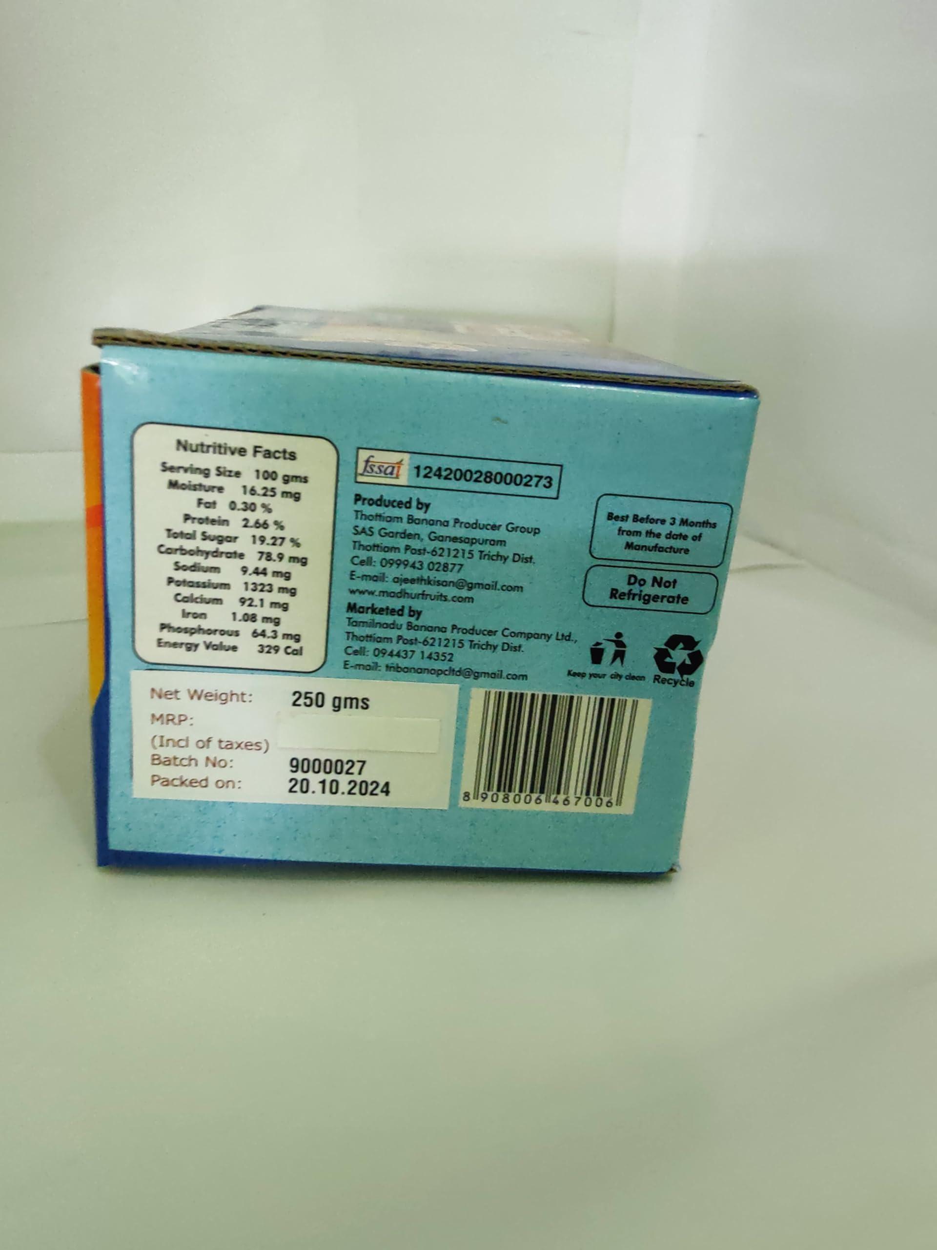 Madhur Madhur YUMMY BANANA -Solar Dried Bananas (Karpooravalli) 500 Gms