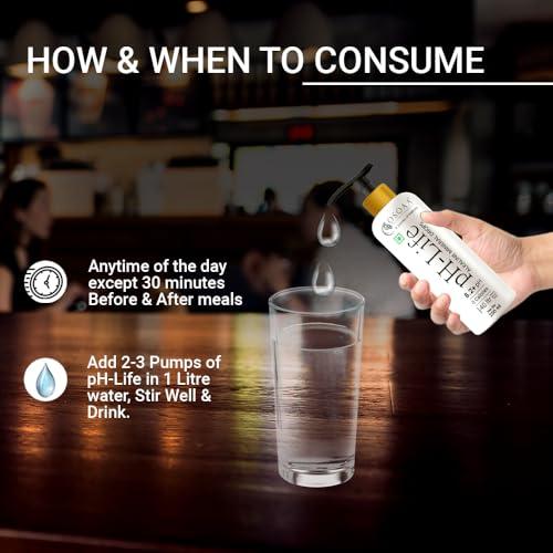 OSOAA OSOAA Ph-Life Vegetarian Alkaline Mineral Water Drops (200Ml)|Makes 40L Alkaline Water|8.2+ Ph Booster Drops For Ro Water|14 Minerals,0 Calorie|Drinking Water Enhancer Liquid