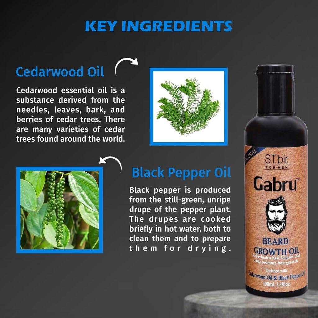 ST.bir ST.bir Gabru Beard Oil Cedarwood and Blackpepper