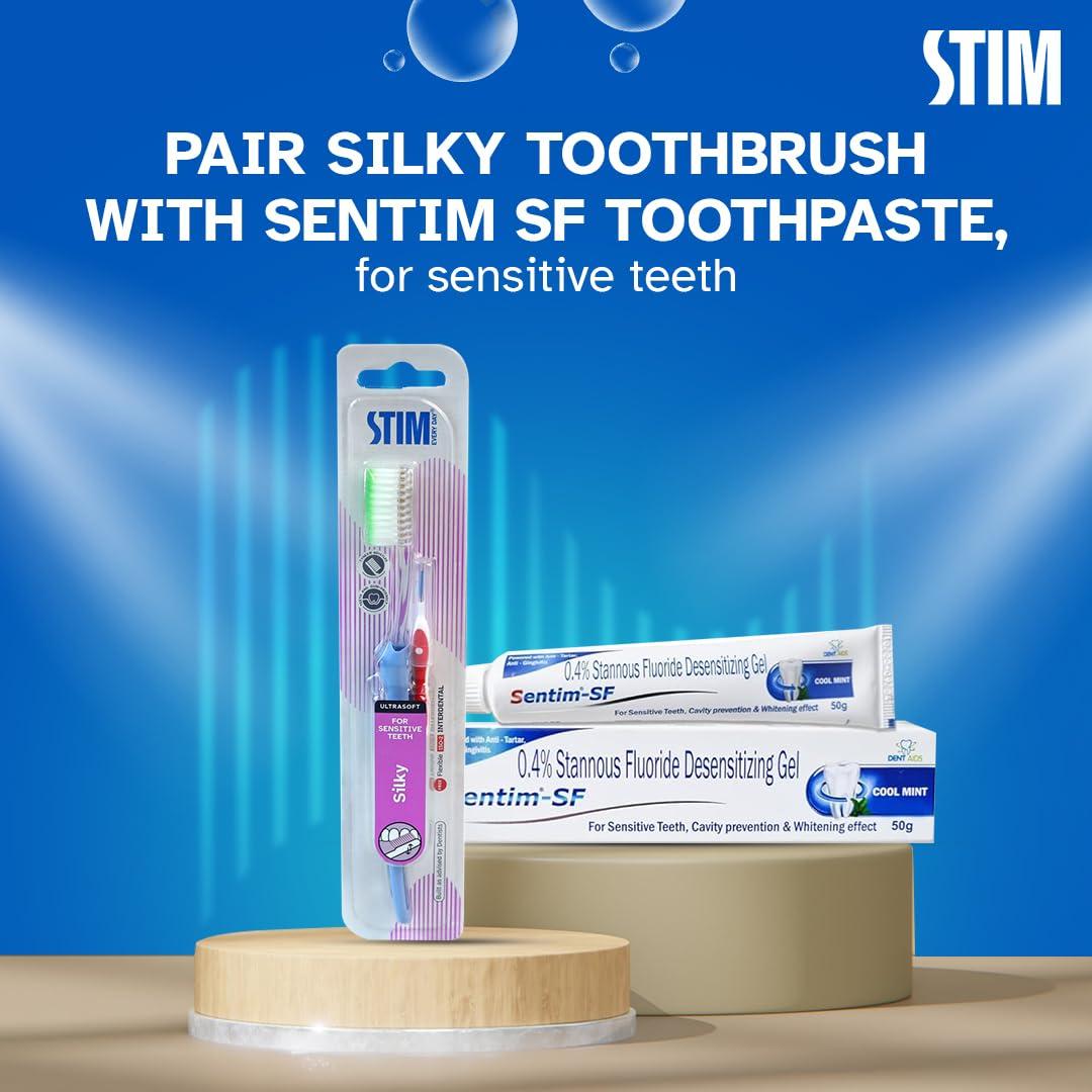 STIM STIM Silky Toothbrush | Super Soft Toothbrush | Pack of 12
