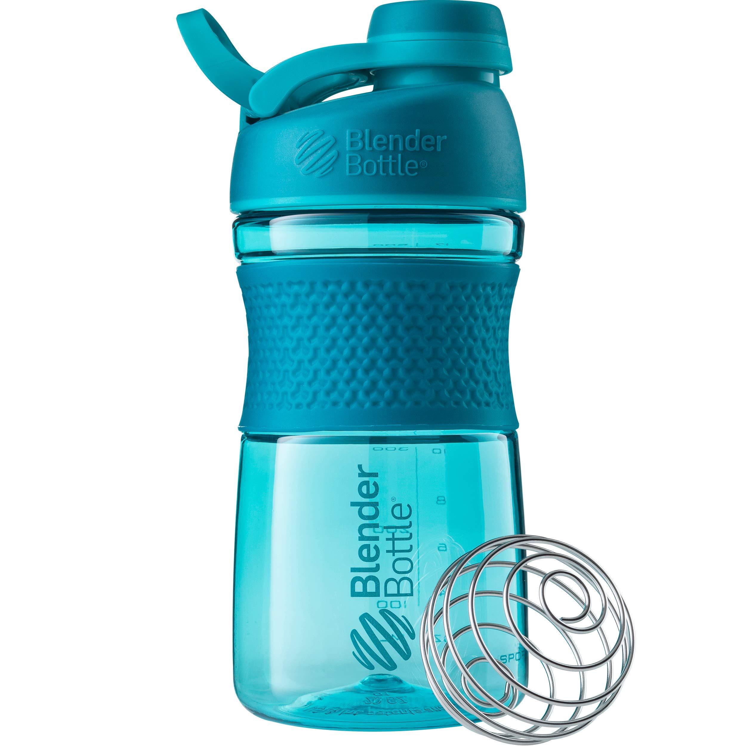 Blender Bottle BlenderBottle SportMixer Twist Cap Tritan Grip Shaker Bottle, 20-Ounce, Teal