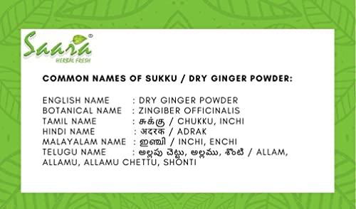 SAARA Saara HERBAL FRESH Sukku Powder, 300g, Sonth, Chukku, Sunth, Sabut Saunth, Dry Ginger Powder, Shunthi Churna, (pack of 3 x 100g)