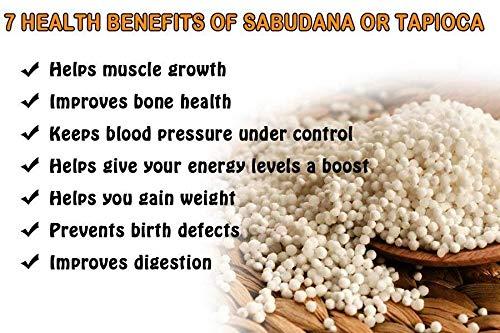 Organic 100% Organic 100% Tapioca Pearls Sabudana (Sago) 1.8 Kg