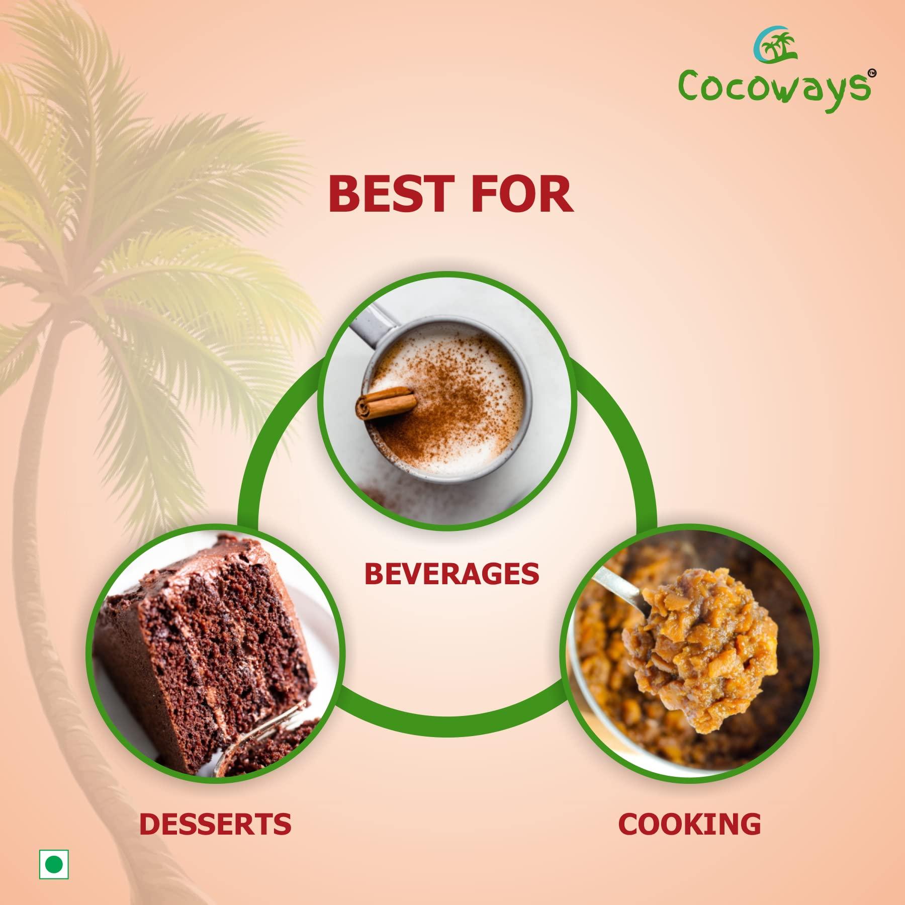 COCOWAYS Cocoways Organic Coconut Jaggery Powder, (150 gm) Pet Bottle Pack of 1