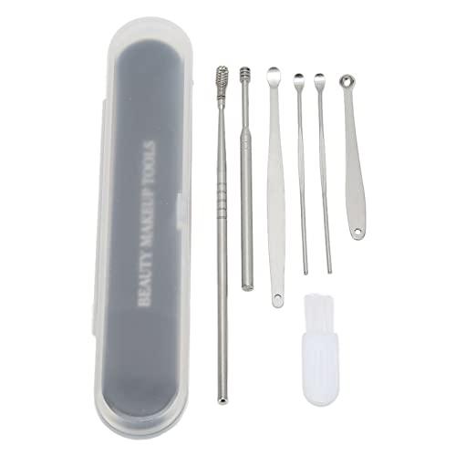 Ironctic Ear Pick, Spring Earwax Cleaner Tool Set Stainless Steel Safe Exquisite for Ear Cleaning