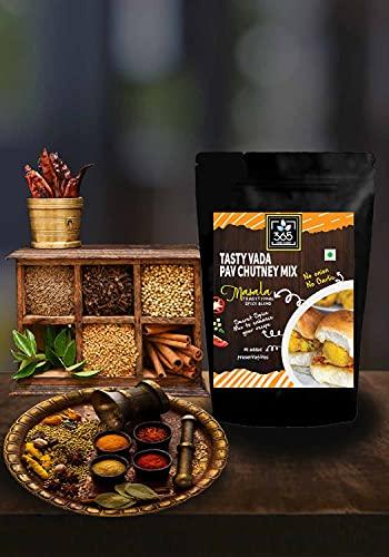 365 STORE TO DOOR 365 STORE TO DOOR Indian Spice – Jain Tasty Vada Pav Chutney Mix Masala, 250 gm. | Homemade Powdered | for Healthy Cooking | Ready to use | All Seasonings Spices | Pure & Hygiene | Spice Mix