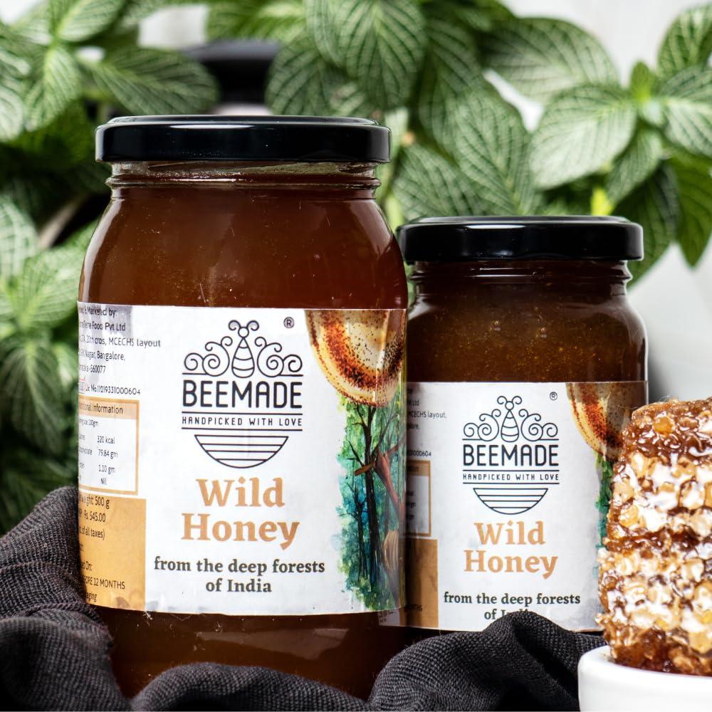 BeeMade Beemade Wild Honey 100% Natural Pure & Raw Honey from Forests of Central India 250gm