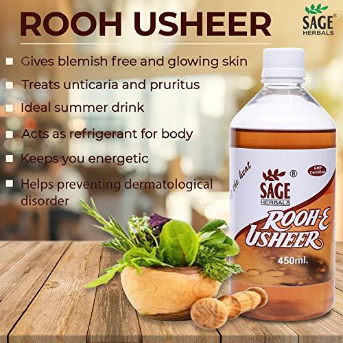 Sage Herbals Sage Herbals Rooh E Usheer Tonic, Khas Root Syrup for Glowing and Blemish free Skin, Refreshing Drink For Summer 450 ml