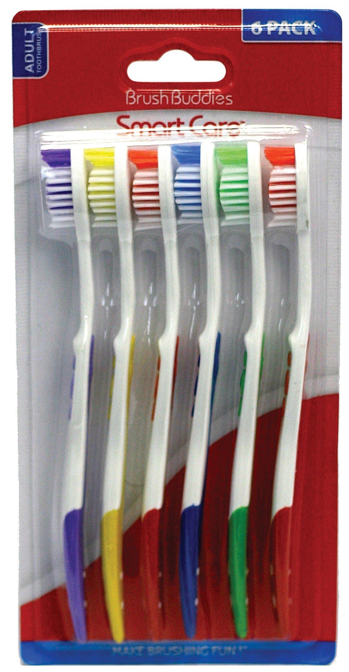 Brush Buddies Brush Buddies Adult Toothbrush - Pack of 6