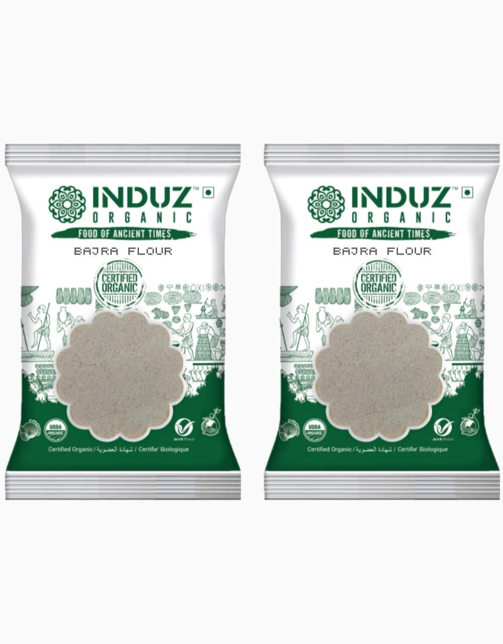 INDUZ ORGANIC Induz Organic Bajra Flour (Pearl Millet) - 100% Organic Healthy Gluten Free Bajra Flour, 1kg