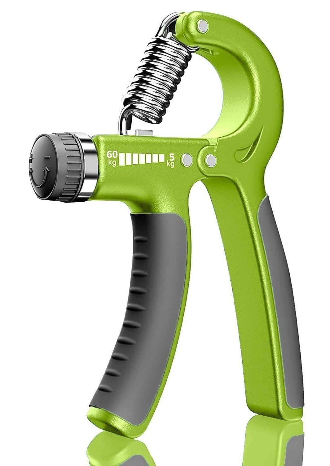 SQIN SQIN Adjustable Spring Hand Exerciser (5 to 60 Kg) Finger Exerciser Hand Grip Strengthener for Men & Women (Pack of 1, Random Colors)