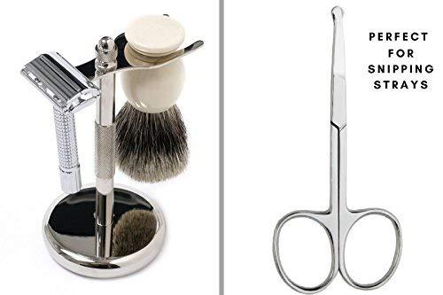 Precision+Personal+Care 3.5 , Mirrored : Precision 3.5" Rounded Nose Hair Trimmer Safety Scissors - Round Tip for Ear, Eyebrow, Beard & Mustache Trimming