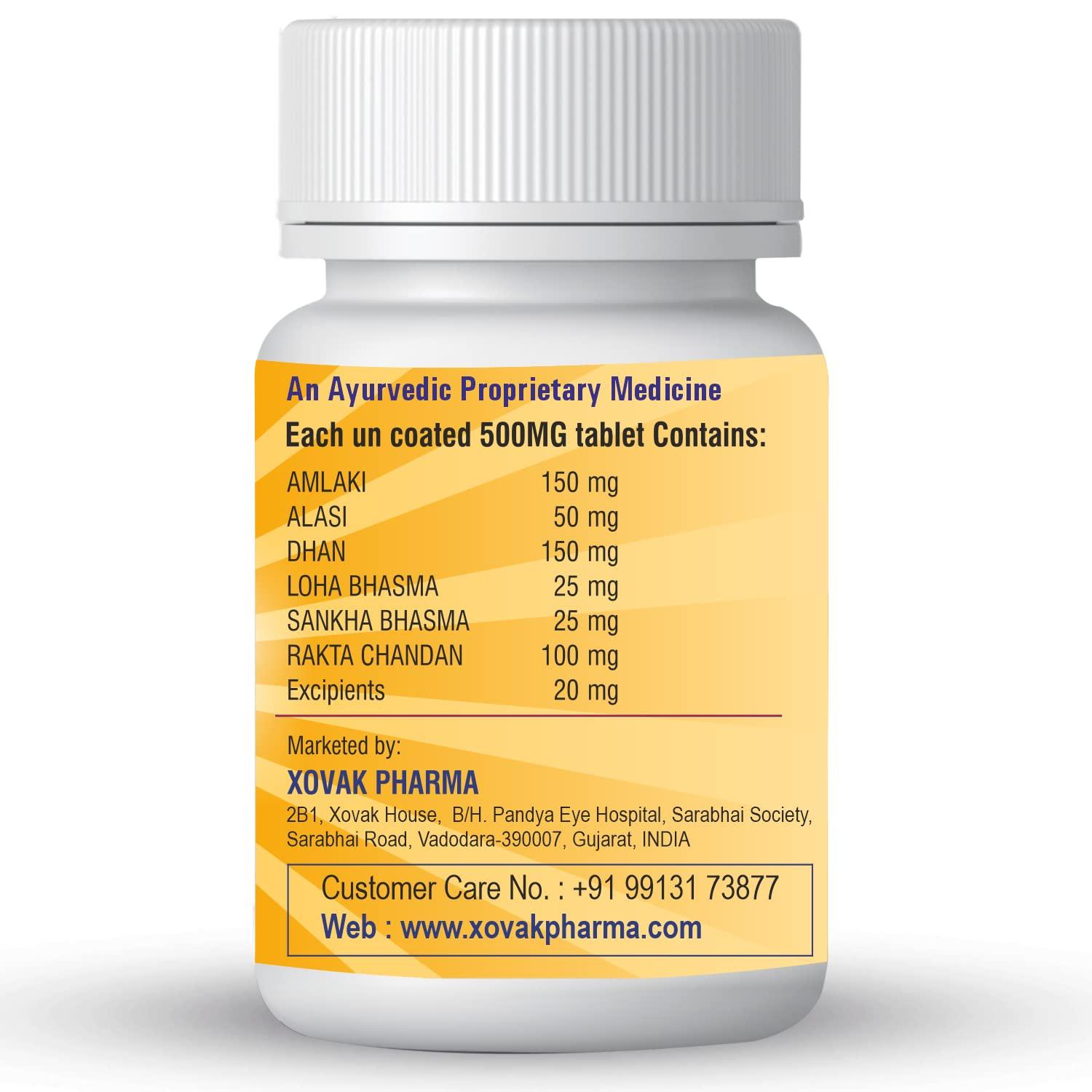 XOVAK PHARMA Xovak Pharma | Ayurveda Vitakyor Tablet For Metabolism, Helps in Fatigue, Nourishes Body, Relieves Stress and Anxiety, Provides Daily Energy (Pack of 2)