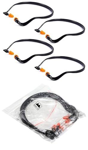 BBTO Band Earplugs Hearing Bands Banded Shooting Ear Plugs Lightweight Silicone Earplugs for Construction Work, Sleeping, Concerts, Shooting, Motor Sports Racing (4)