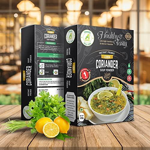 AARKAY Aarkay All Fresh Lemon & Coriander Soup With Mix Vegetable Soup pack | Instant Mix | High Protein | No Added Preservatives | No Chemical Pack of 2