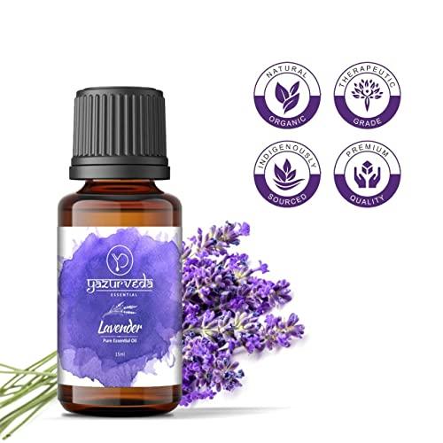 Yazurveda Yazurveda Lavender Essential Oil & Sandalwood Essential Oil (Chandan Oil), Pack of 2, (Each 15ml)
