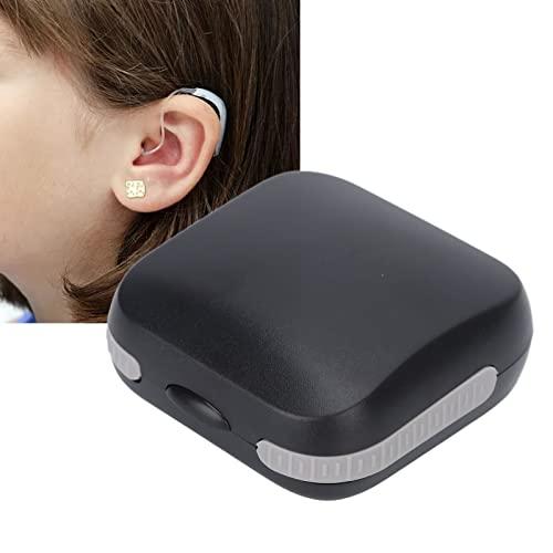 Jimdary CIC Hearing Aid Storage Box, Hearing Aid Case Waterproof Protection Black Impact Resistant for Travel