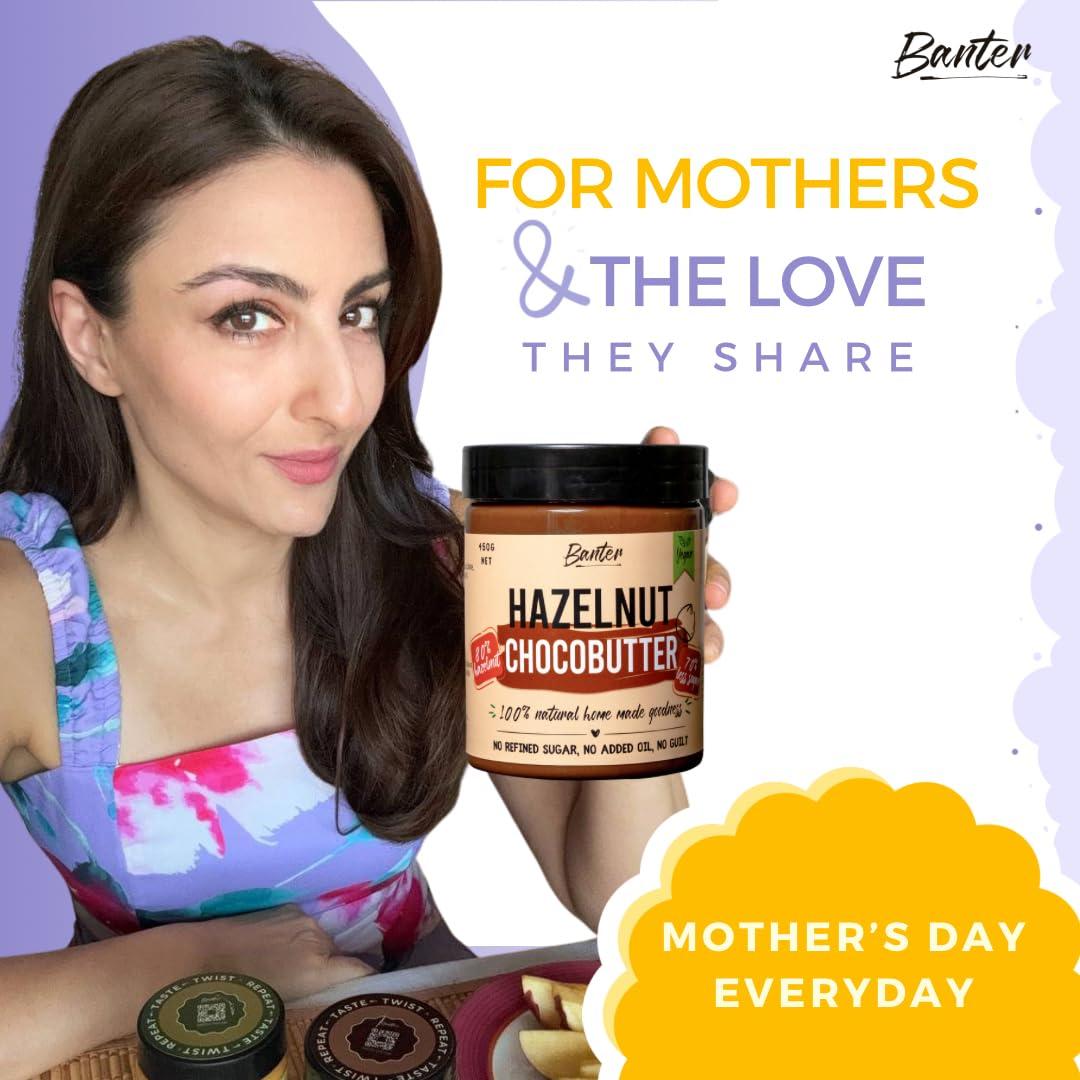Banter Banter Guilt-Free Goodness With 100% Natural Hazelnut Newtella-Unsweetened And Vegan-Friendly High Protein In Every Bite Unsweetened Hazelnut Butter-230 Grams