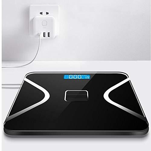Sisliya Sisliya Body Fat Solar Scale Bluetooth, Digital Body Weight Bathroom Scales Weighing Scale with Smart BMI Scale, Body Composition Monitors with Smartphone App Baby Weight Machine For Hospital