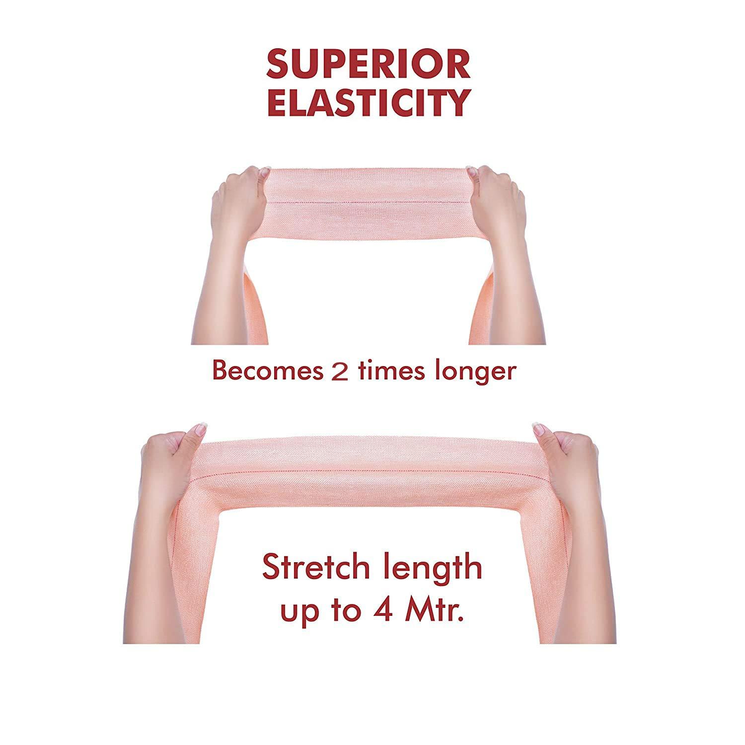 Comfort Comfort Premium Elastic Crepe Bandage - Roll Sports Wrist Wrap Straps, Elastic Compression (Pack of 2 (4m x 6cm)) (8cm)