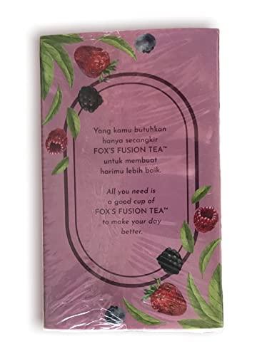 Chef's Need Fox's Fusion Mixed Berrie And Lychee Flavoured Black Tea 15 Enveloped Tea Bags In Each Box 25g Each