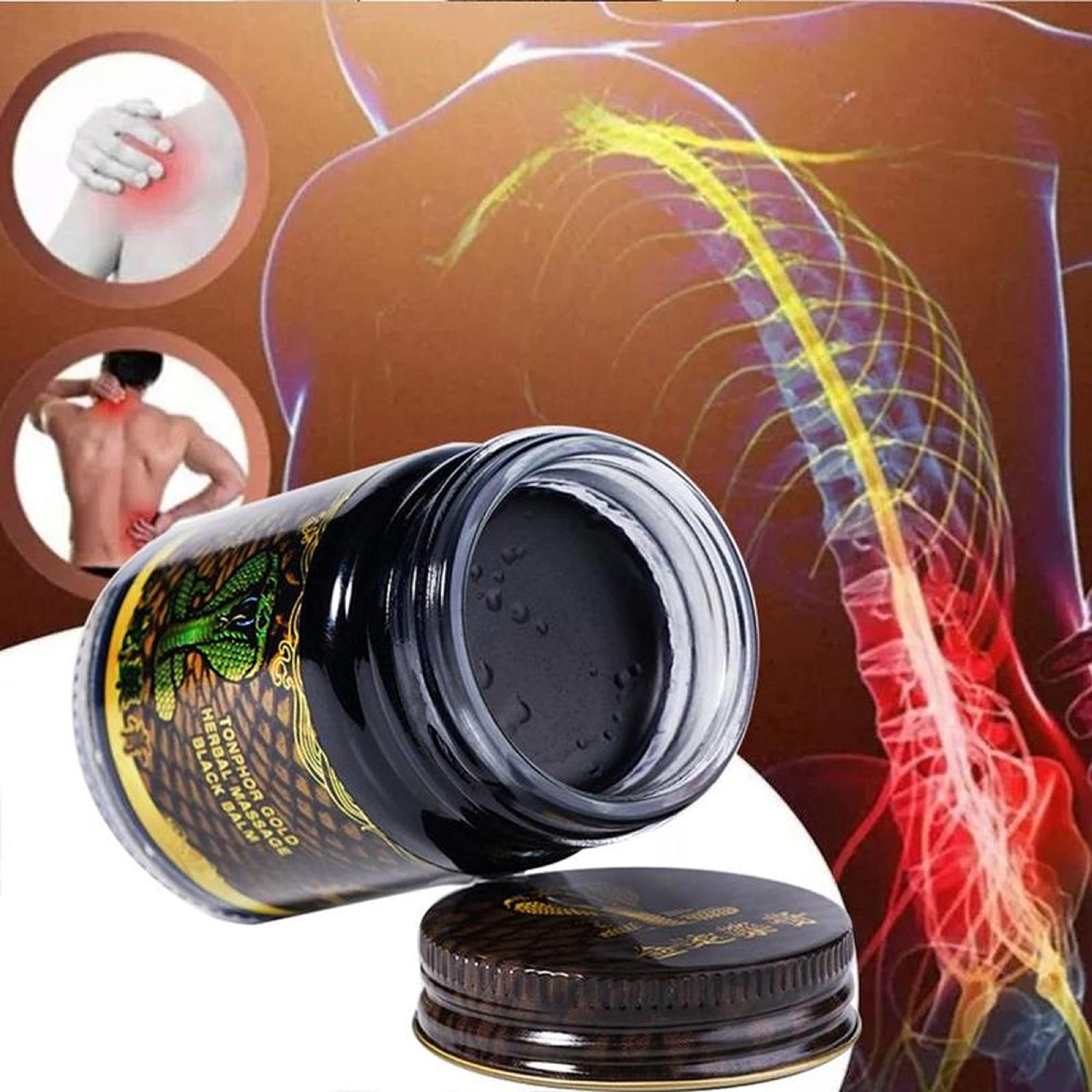 HANI PO HANI PO Ton Phor brand Black Balm rub BLACKSNAKE 50g - Pack of 1 - Thailand ProductPain relief balm | Oil for elder women | Men Pain relief balm for adult | Pain relief oil for women | Mens | Pain relief balm for girls | boys - Imported Products