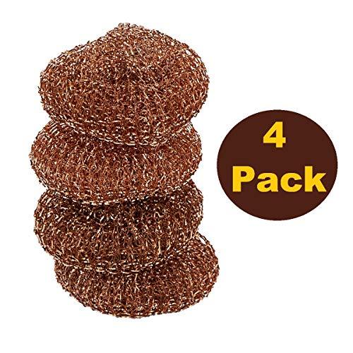 Pine-Sol Pine-Sol Heavy-Duty Copper Scrubbers | Premium Scrub Sponges for Cast Iron, Stainless Steel, Oven Racks, Grills, 4 Pack