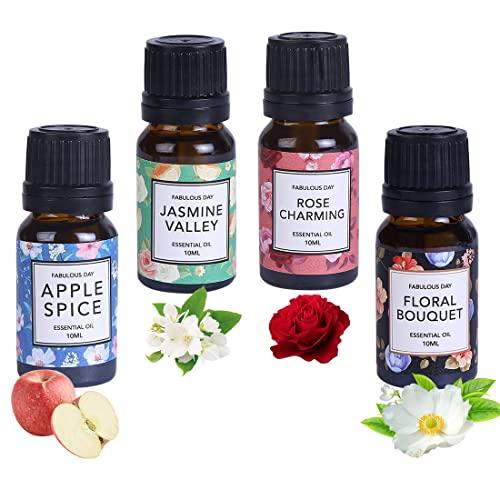 MINISO MINISO Essential Oil Set,Aroma Diffuser Oil 10ml,Set of 4(Fabulous Day Series)