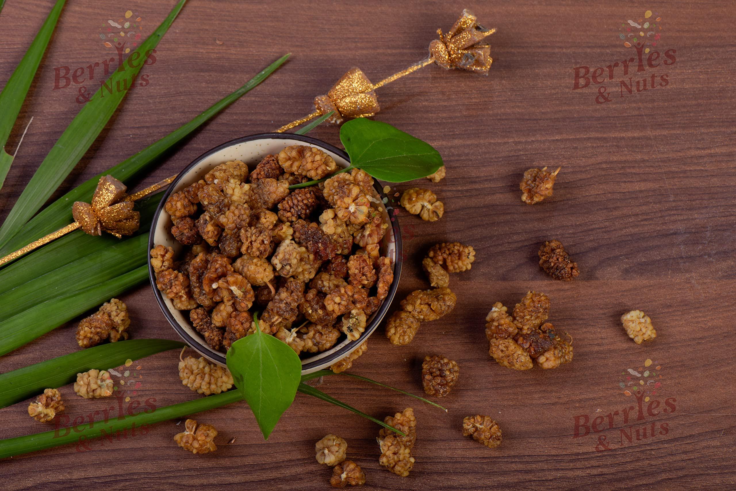 Berries And Nuts Berries And Nuts Naturally Dried Mulberries | Naturally Sweet Dried Mulberry | 480 Grams | 3 Bottles of 160 Grams