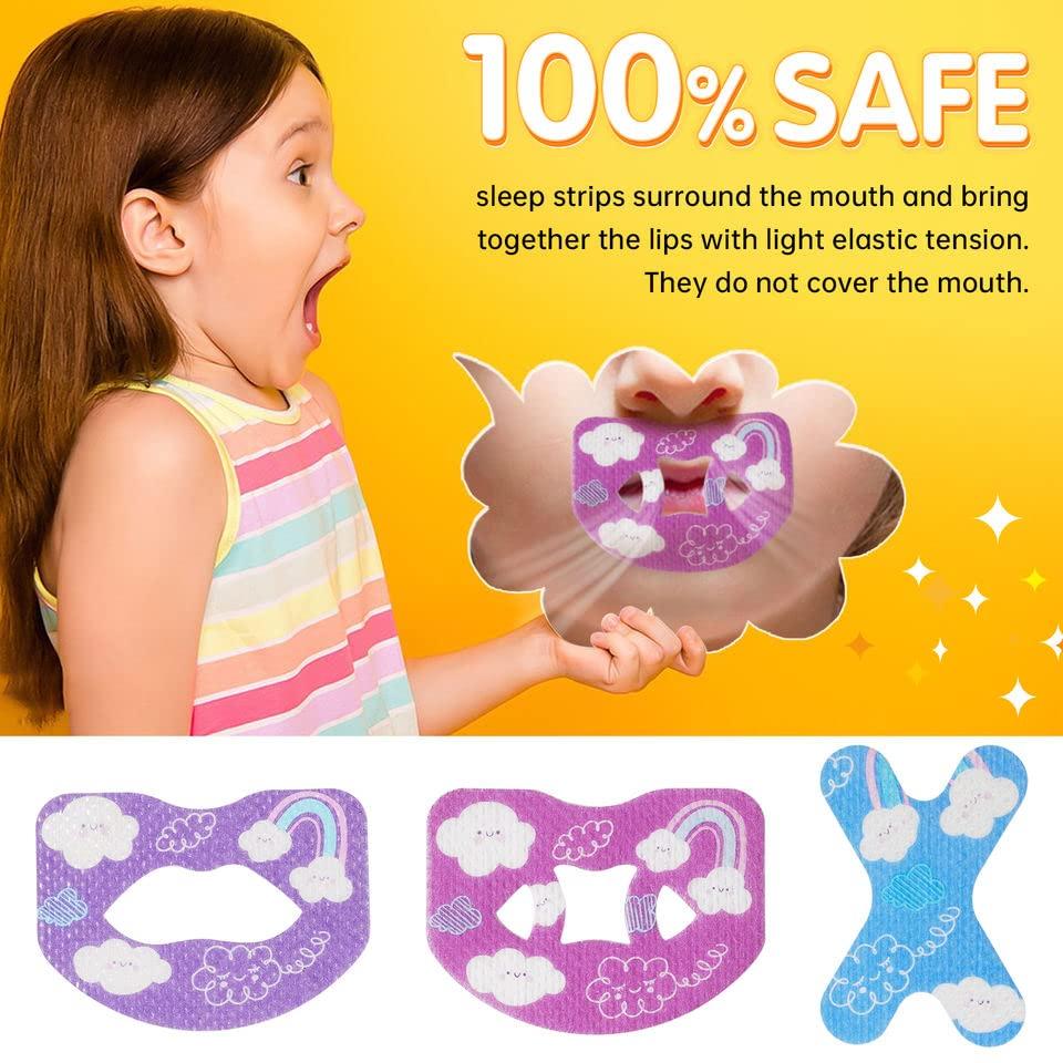 BOXANIA Boxania® 60 Pcs Mouth Tape 3 In 1 for Sleeping and Reduced Snoring Tapes Anti Snoring and Less Mouth Breathing Gentle Mouth Tape for Kids
