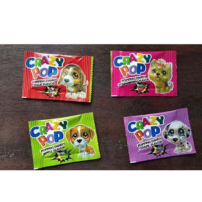 Generic 90S Kids Crazy Pop | Popping Candy | Vedi Mittai | Pack Of 80 Pic, Mixed-Fruit - 1 Gram