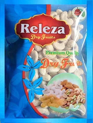 RELEZA RELEZA KING SIZE PREMIUM WHOLE CASHEW NUTS 1 KG (1000 GM) W210 GRADE BIG SIZE JUMBO KAJU, RAW CASHEW NUT FRESH AND CRISPY SNACKS