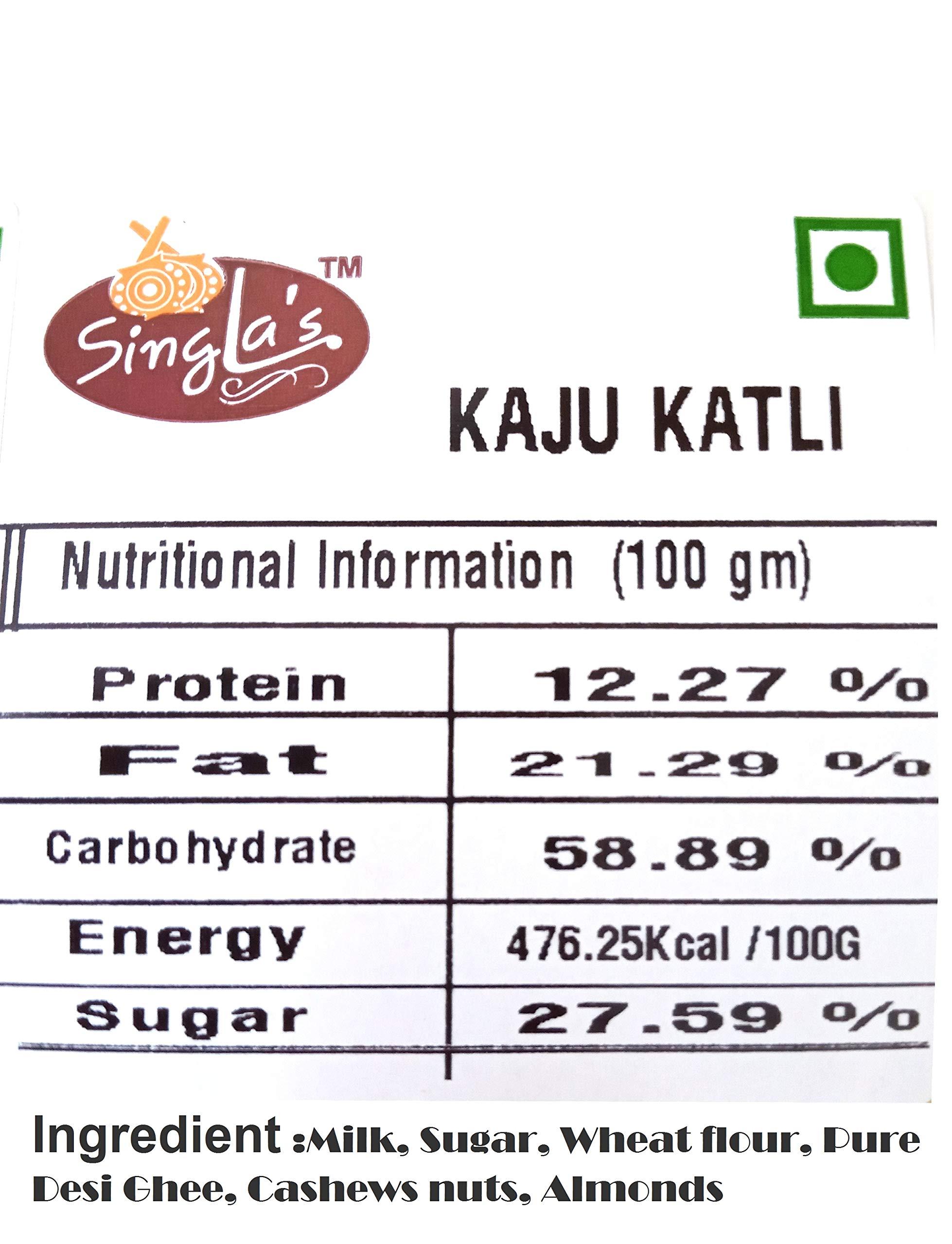 Singla Kesar Dry Petha 500g Kaju Katli 500g Sweet Combo (Pack of 2*500, 1kg)