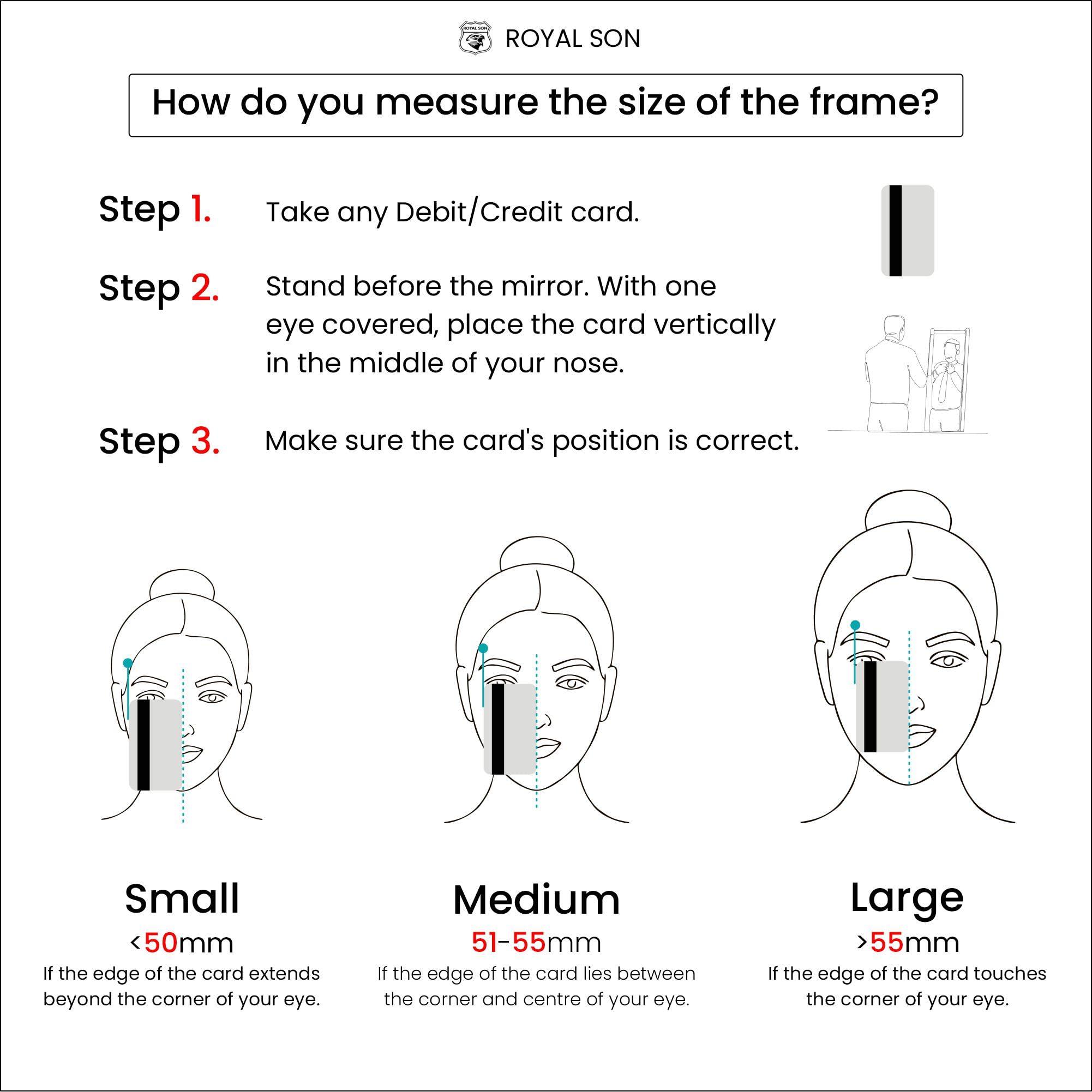 ROYAL SON ROYAL SON Polygon Blue Ray Cut Transparent Eye glasses For Men Women