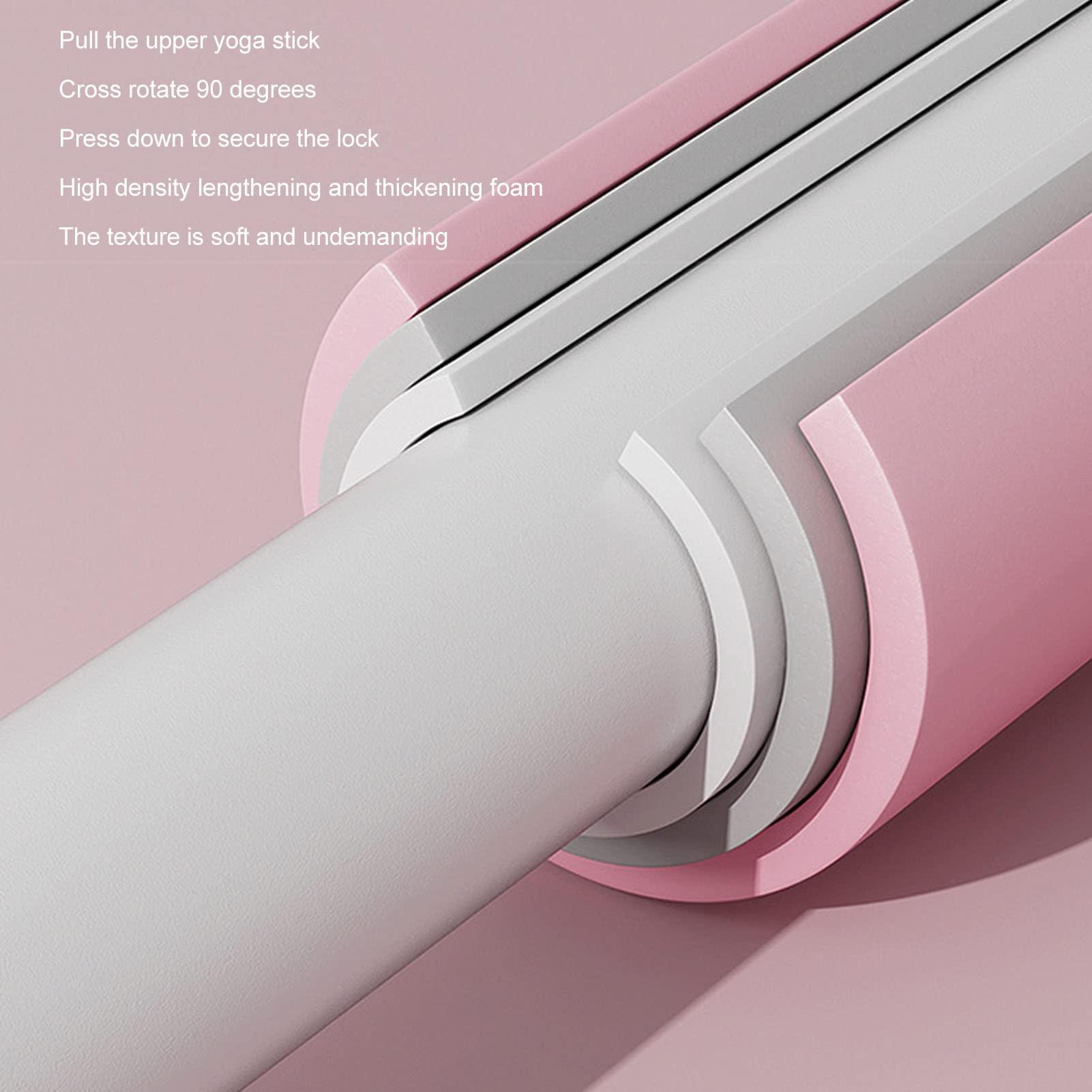 Bannt Posture Corrector Stick, Steel Tube Yoga Sticks for Travel for Child (Pink)