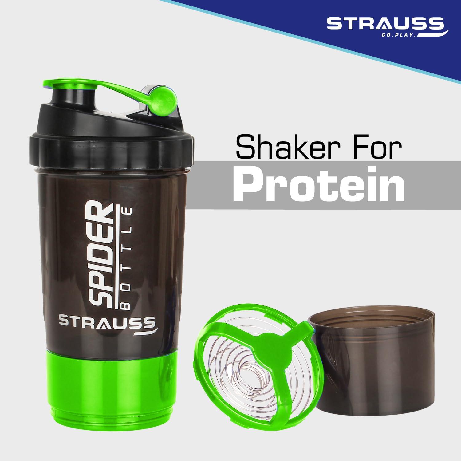 STRAUSS Strauss Spider Shaker Bottle 500 ml, (Green)