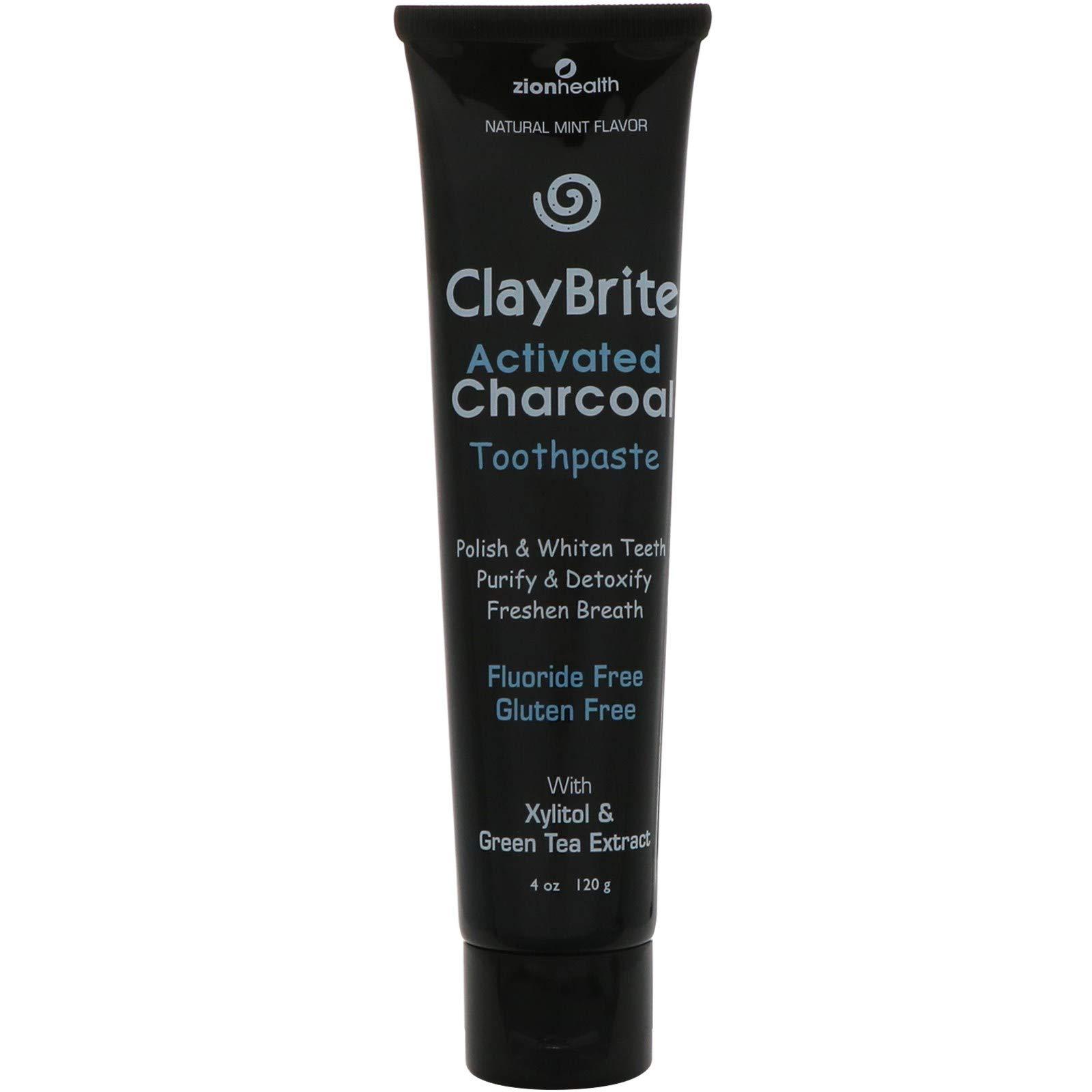 Zion Health ClayBrite Activated Charcoal Toothpaste Zion Health 4 oz Paste