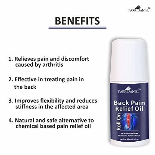 Park Daniel Park Daniel Roll On Back Pain Relief Oil|Back pain oil | Massage Oil | Relief from Back pain and sciatica with Natural Ingredients Pack of 2 of 50ML