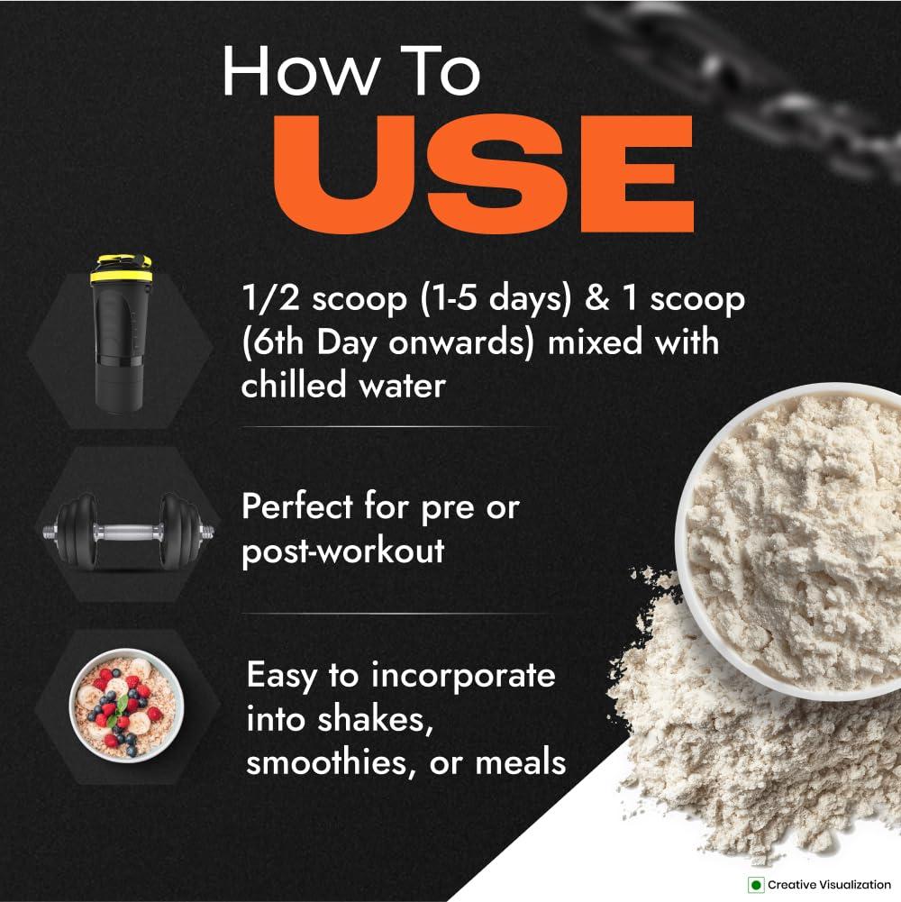 NUTRELA NUTRELA Sports Patanjali Premium Whey Isolate Protein Powder | 90% Protein, 7.5g BCAA, 5.7g Glutamine | 1kg Malai Kulfi Flavour