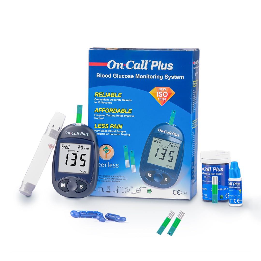 ON CALL PLUS On Call Plus Glucometer with 10 FREE strips from ACON USA