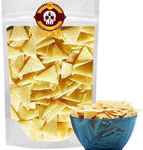 Awadh AWADH-3D Triangle Fryums Ready to Fry Papad | 200 gm | Microwave, Air Fry Instant Vegan Snacks | Crunchy & Tasty Dry Samosa Chips | Papad | Fry Snack | Imported Fryum | Home made Namkeen |