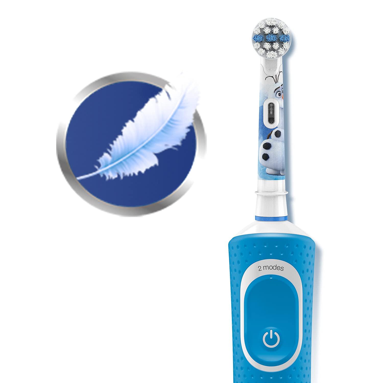 Oral-B Oral B Kids Electric Rechargeable Toothbrush, Featuring Spider Man, Extra Soft Bristles, Age 3+ & Oral B Kids Electric Rechargeable Toothbrush, Featuring Frozen Characters