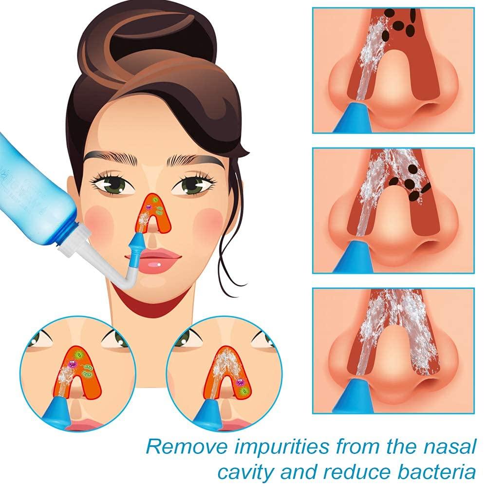 The Yogis The Yogis™ Nasal Wash Jal Neti Bottle (Size - 500ml) Free - 1 rubber Neti+1 Eye Wash Cup [Red]