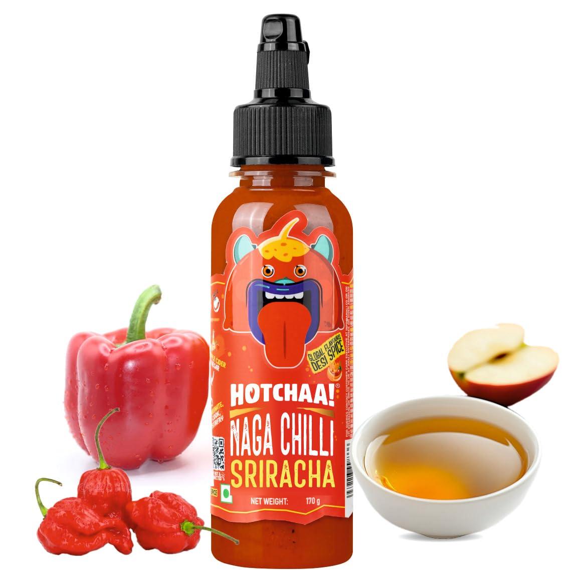 HOTCHAA HOTCHAA Sriracha Hot Sauce 150g - Tancy & Spicy flavour Small Batch Production using Premium Ingredients, NO MSG, Vegan